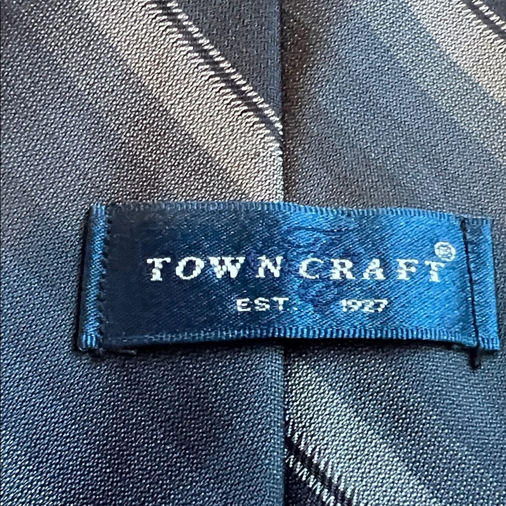 Towncraft Black and Gray Patterned Tie